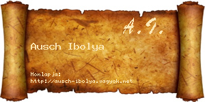 Ausch Ibolya névjegykártya
